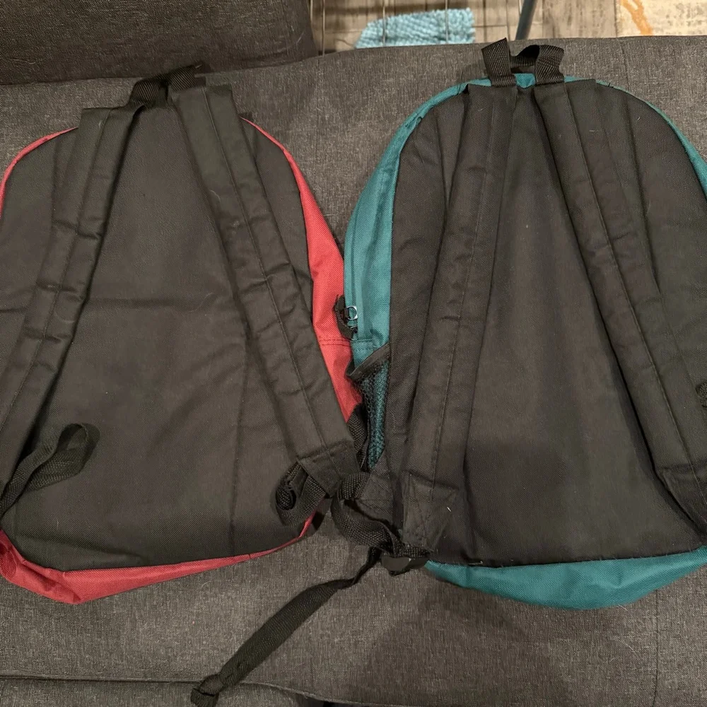 Pair of Backpacks Dark Red and Forest Green NWOT